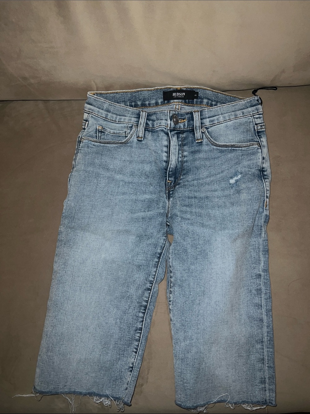 Hudson Amelia Short Jeans Light Blue skinny knee short Denim